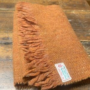 SCOTLAND 100% SHETLAND WOOL FOR HANDCRAFT 50’s VINTAGE HEATHERED WOVEN SCARF